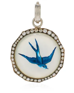 Crystal Swallow Pendant