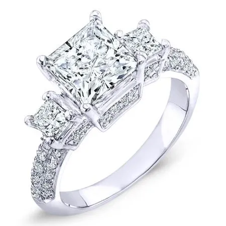 Daffodil - Princess Lab Diamond Engagement Ring (IGI Certified)