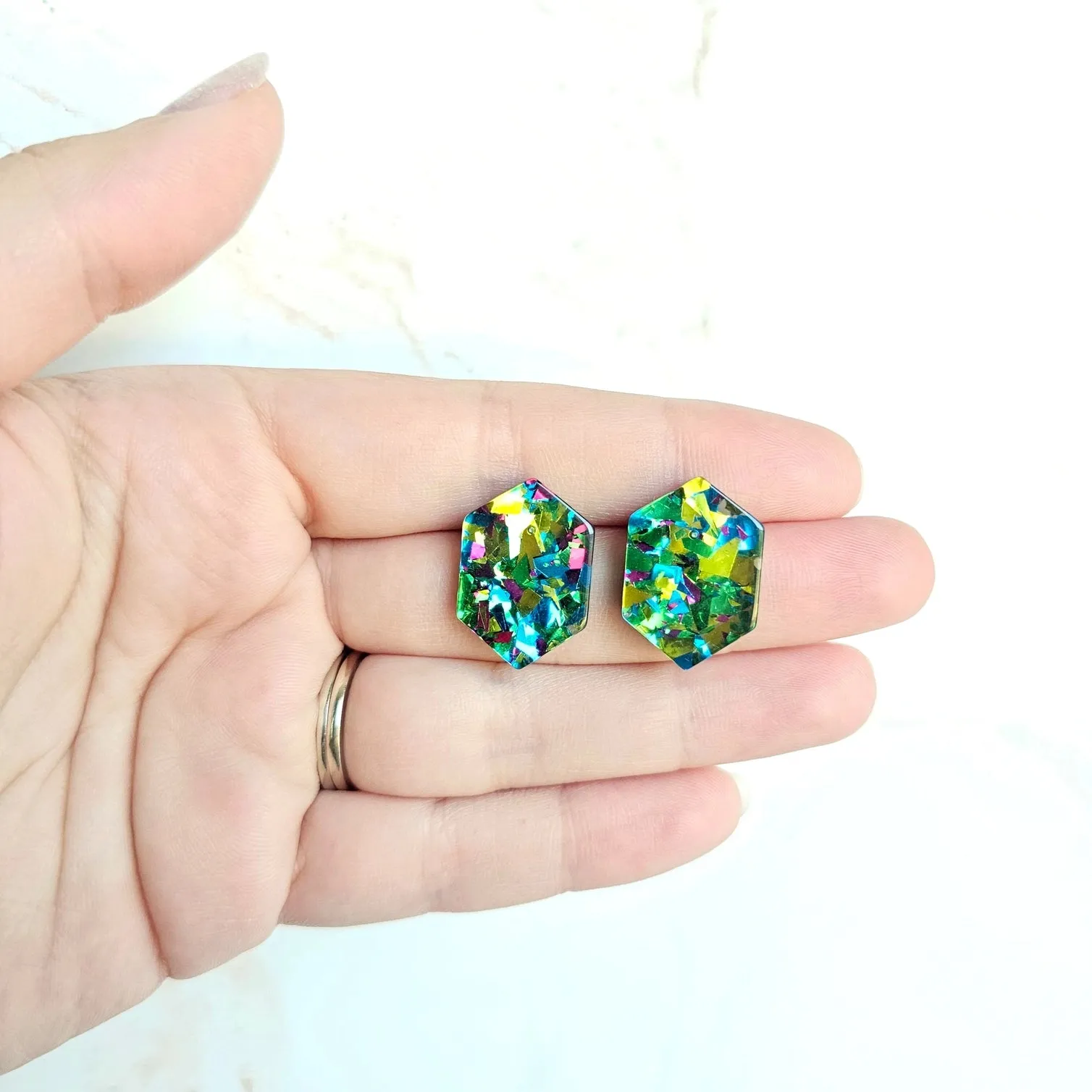 Emerald Sparkle Studs