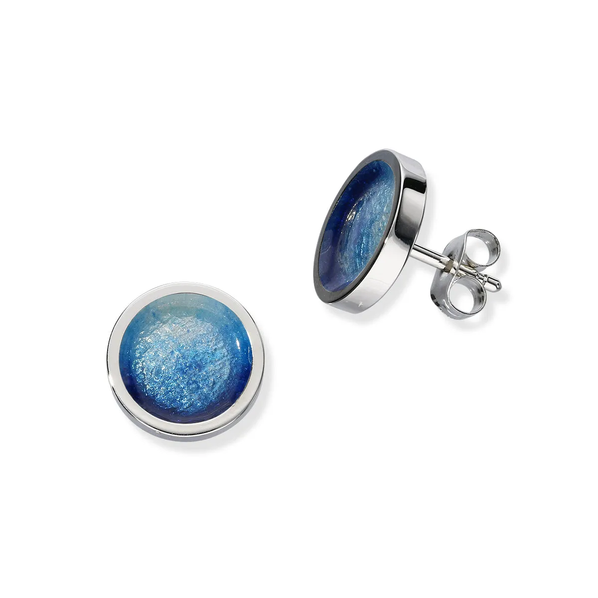 Enamel Silver Stud Earrings EE448