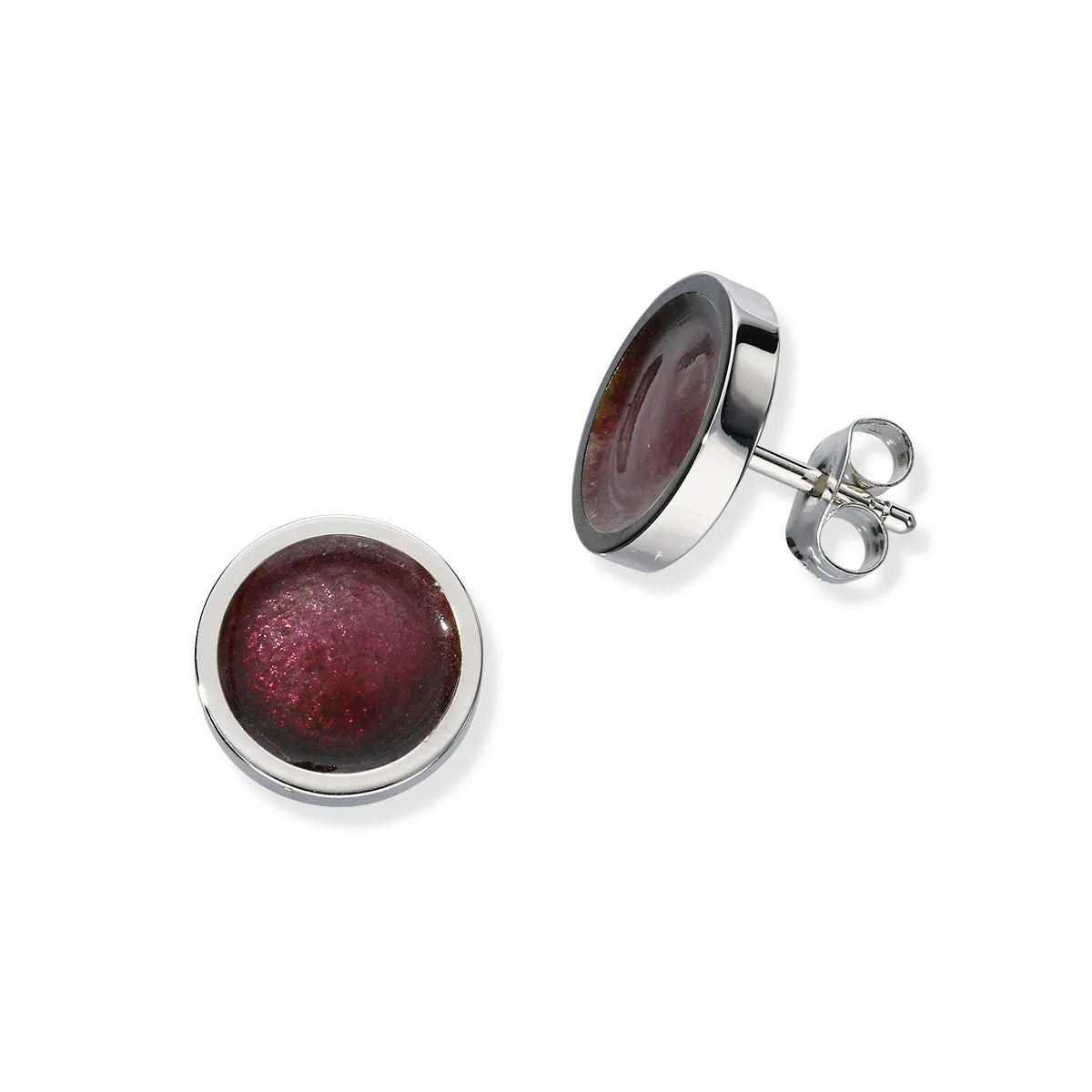 Enamel Silver Stud Earrings EE448