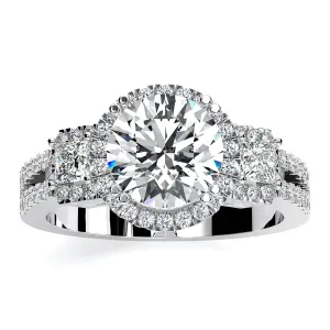 Erica - Round Moissanite Engagement Ring