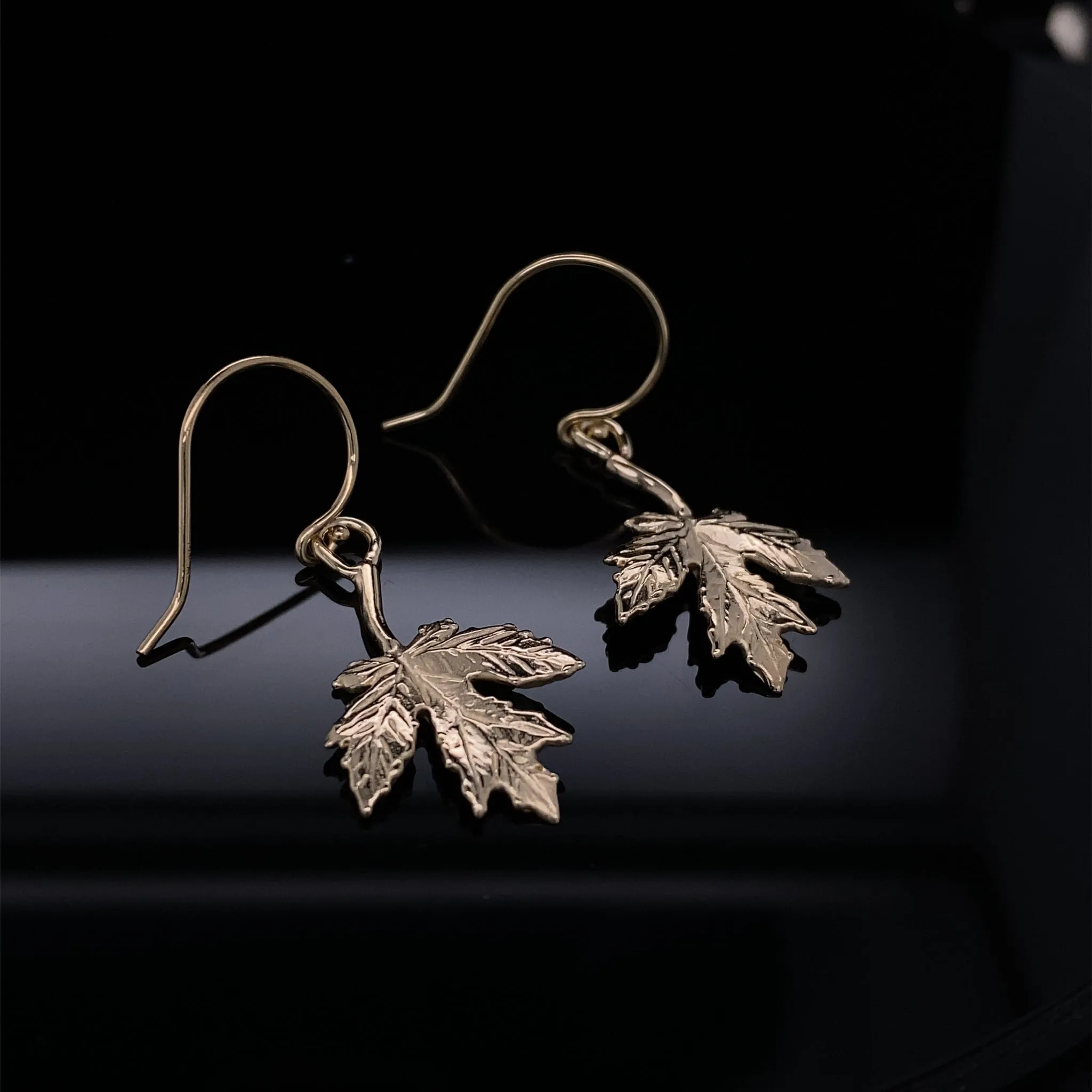 Falling For You Golden Leaves in 14k