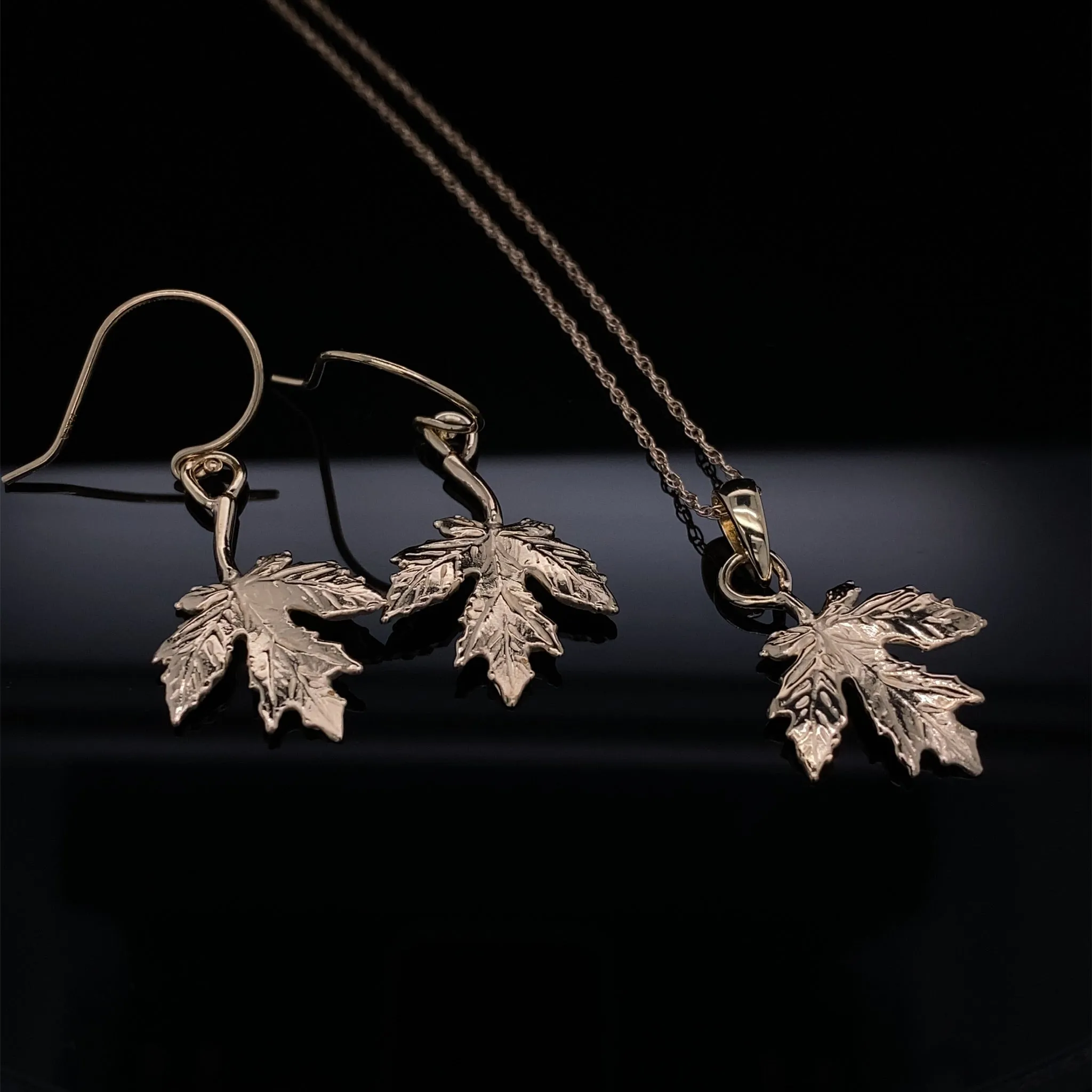 Falling For You Golden Leaves in 14k