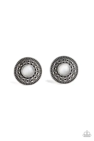 Fine Flora - White Post Earring