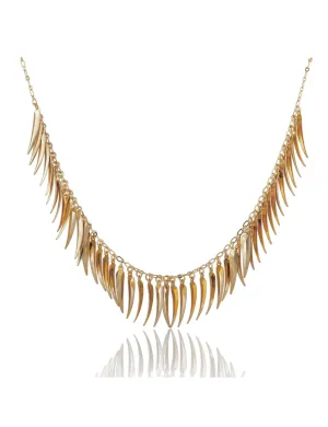 Fringe Necklace, Gold