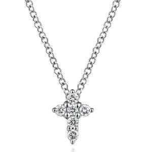 Gabriel & Co. Dainty Diamond Cross Pendant