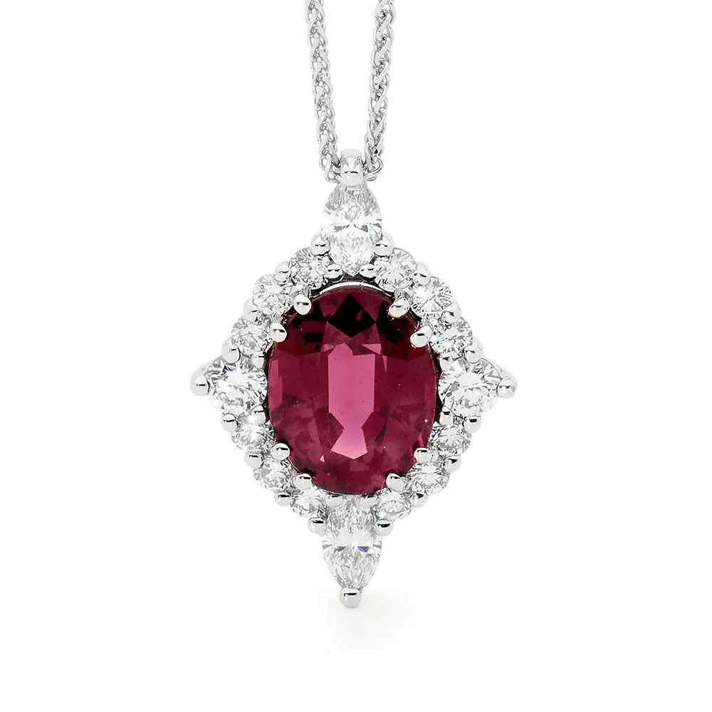 Garnet & Diamond Pendant