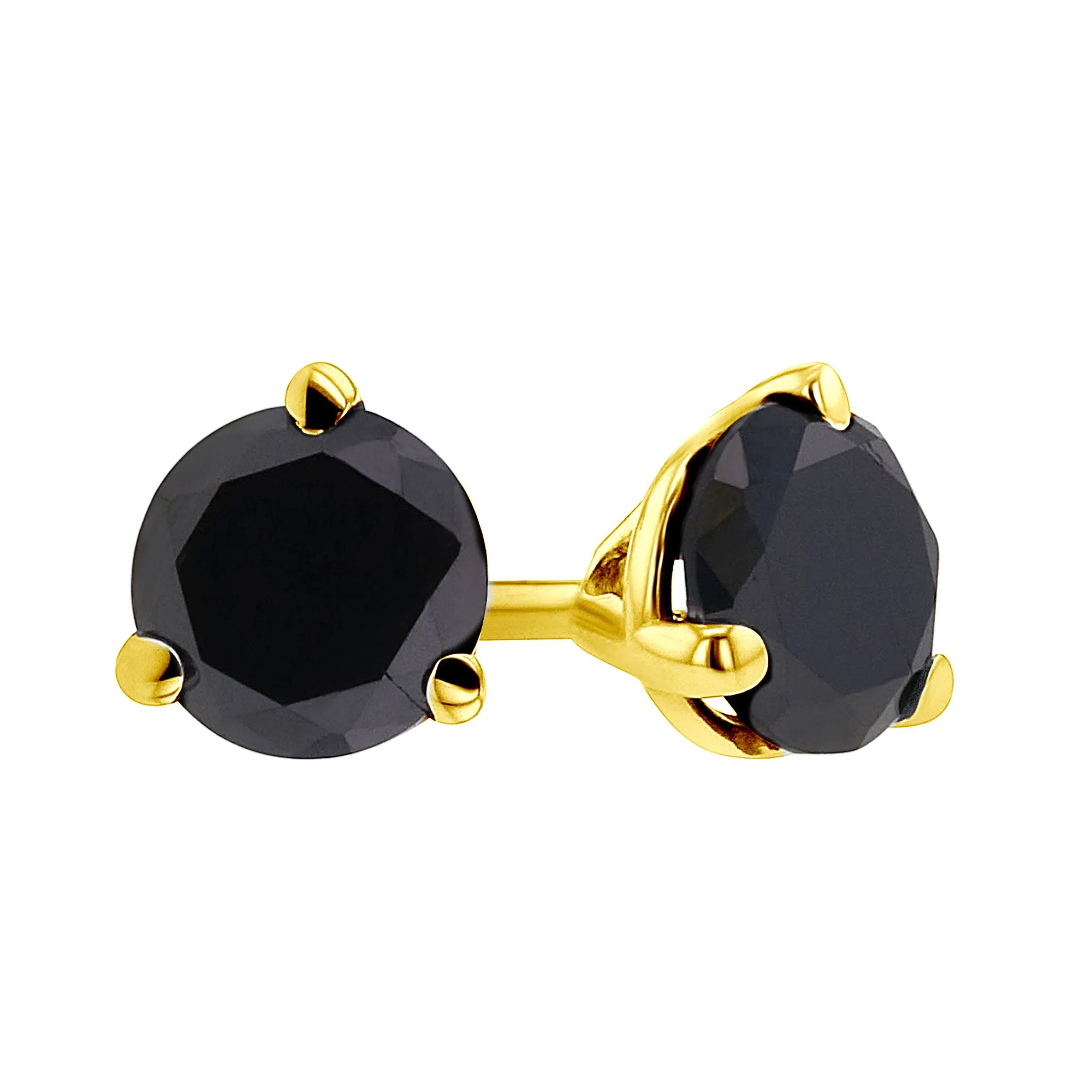 Get Naked Black Diamond Stud Earrings 1/2ct