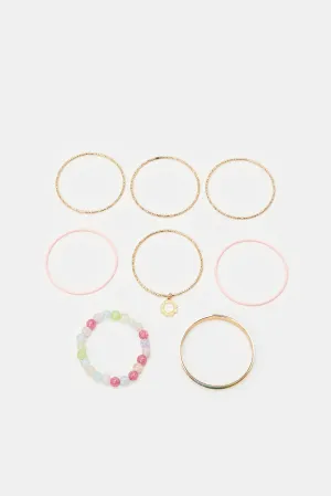 Girls Assorted Embellished Bracelet Set (Pack of 8)