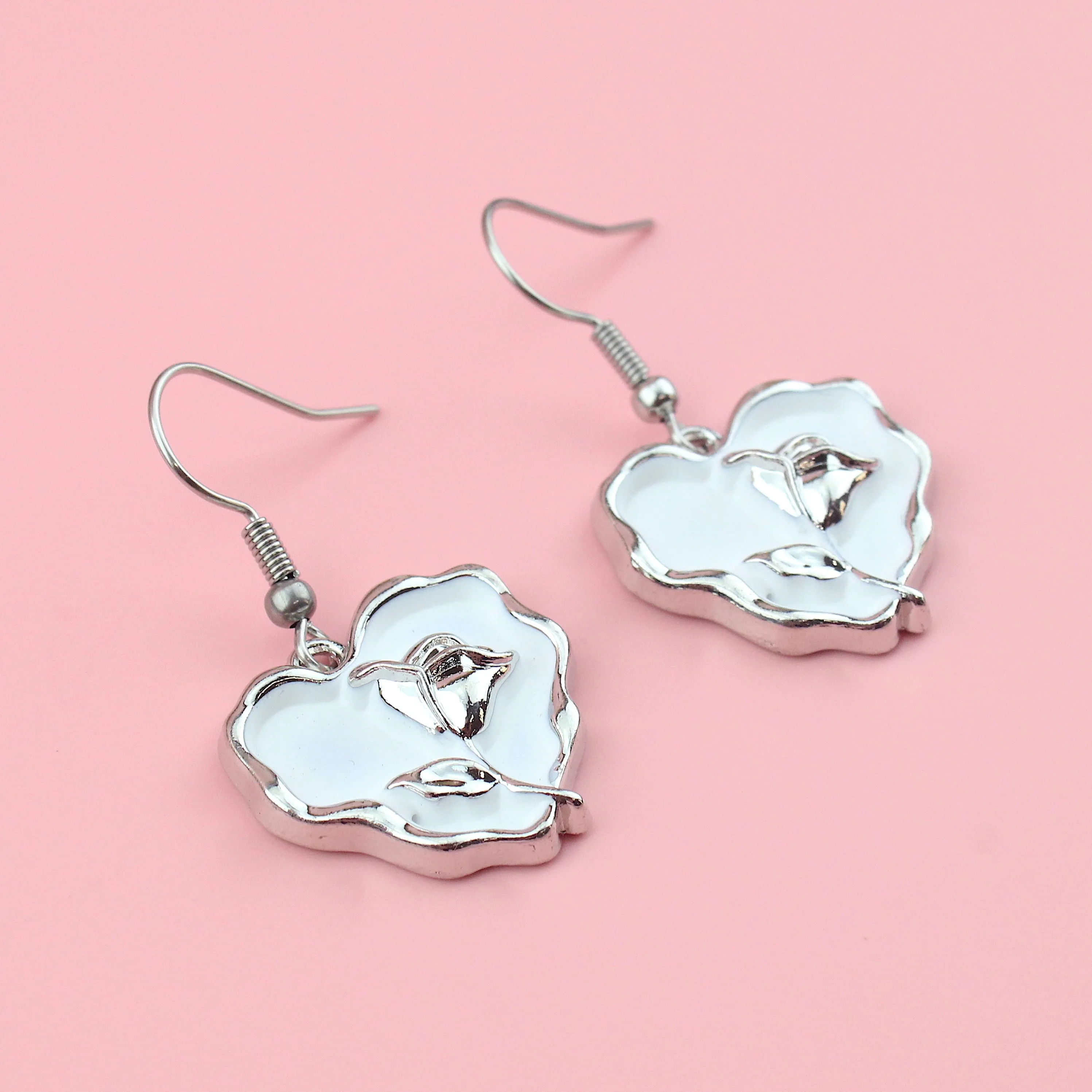 Glowing Romance Rose Earrings