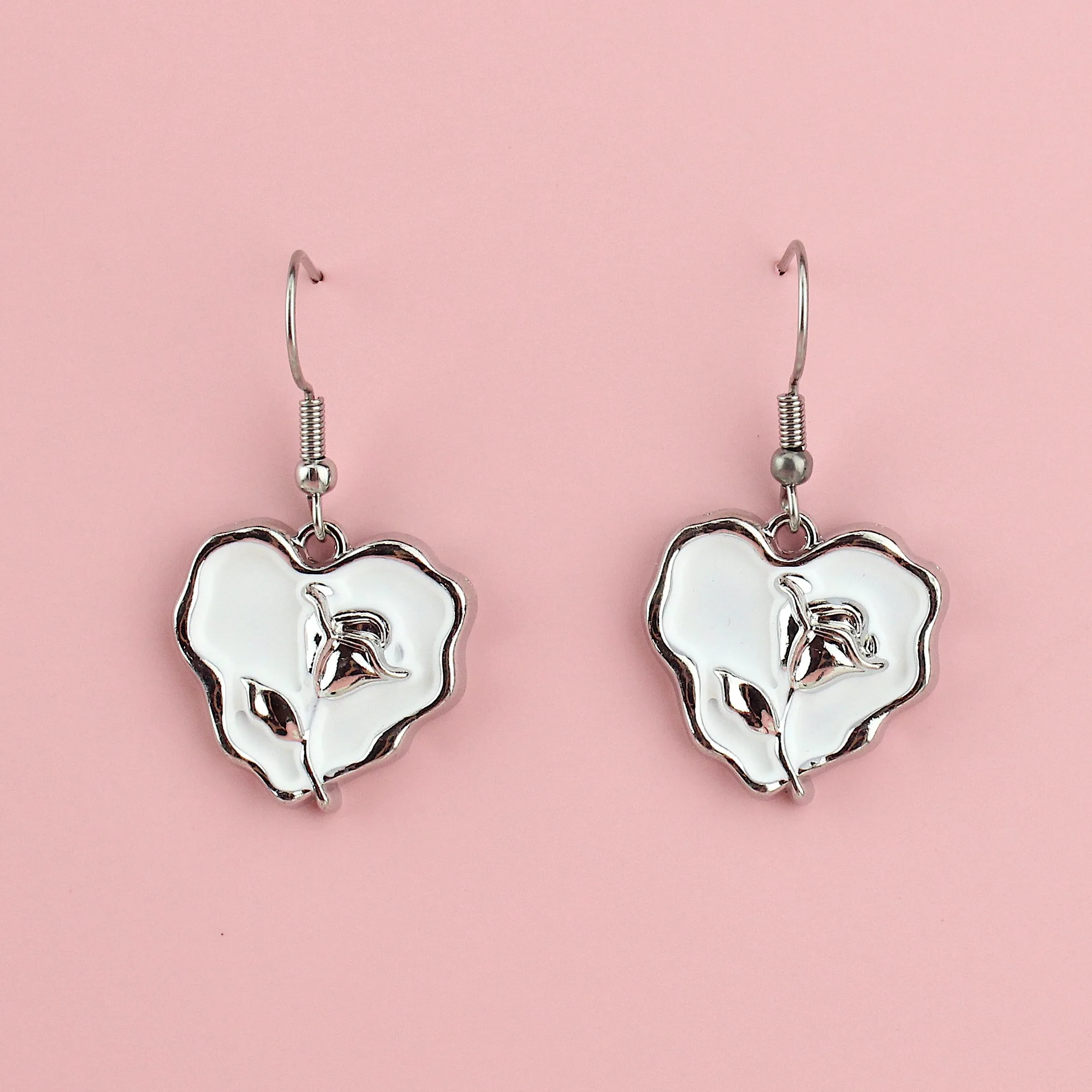 Glowing Romance Rose Earrings