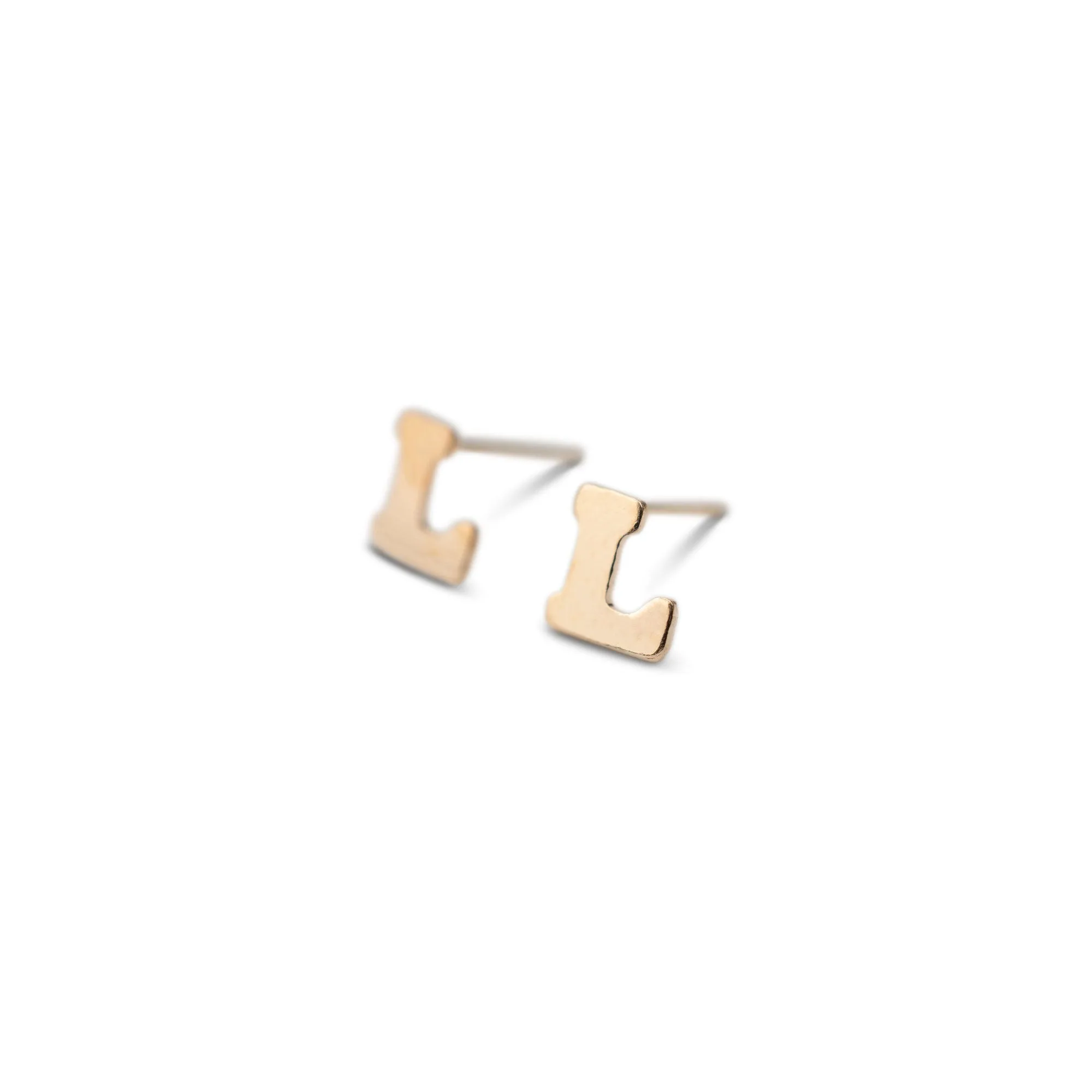 Gold Filled Alphabet Stud (Single)