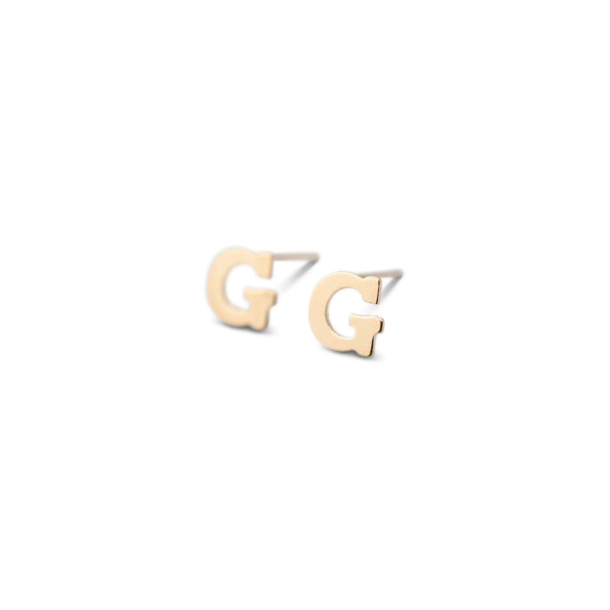 Gold Filled Alphabet Stud (Single)