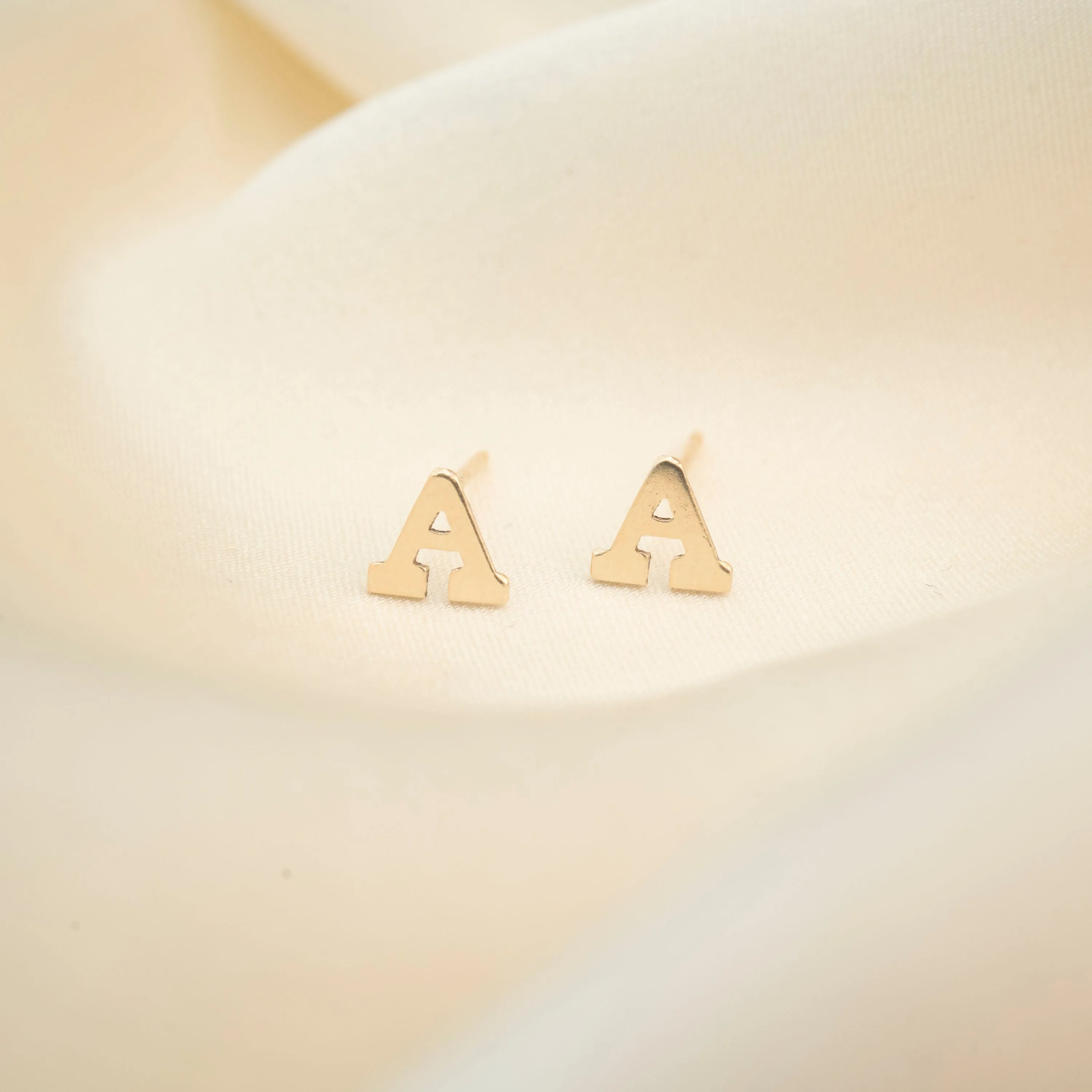 Gold Filled Alphabet Stud (Single)