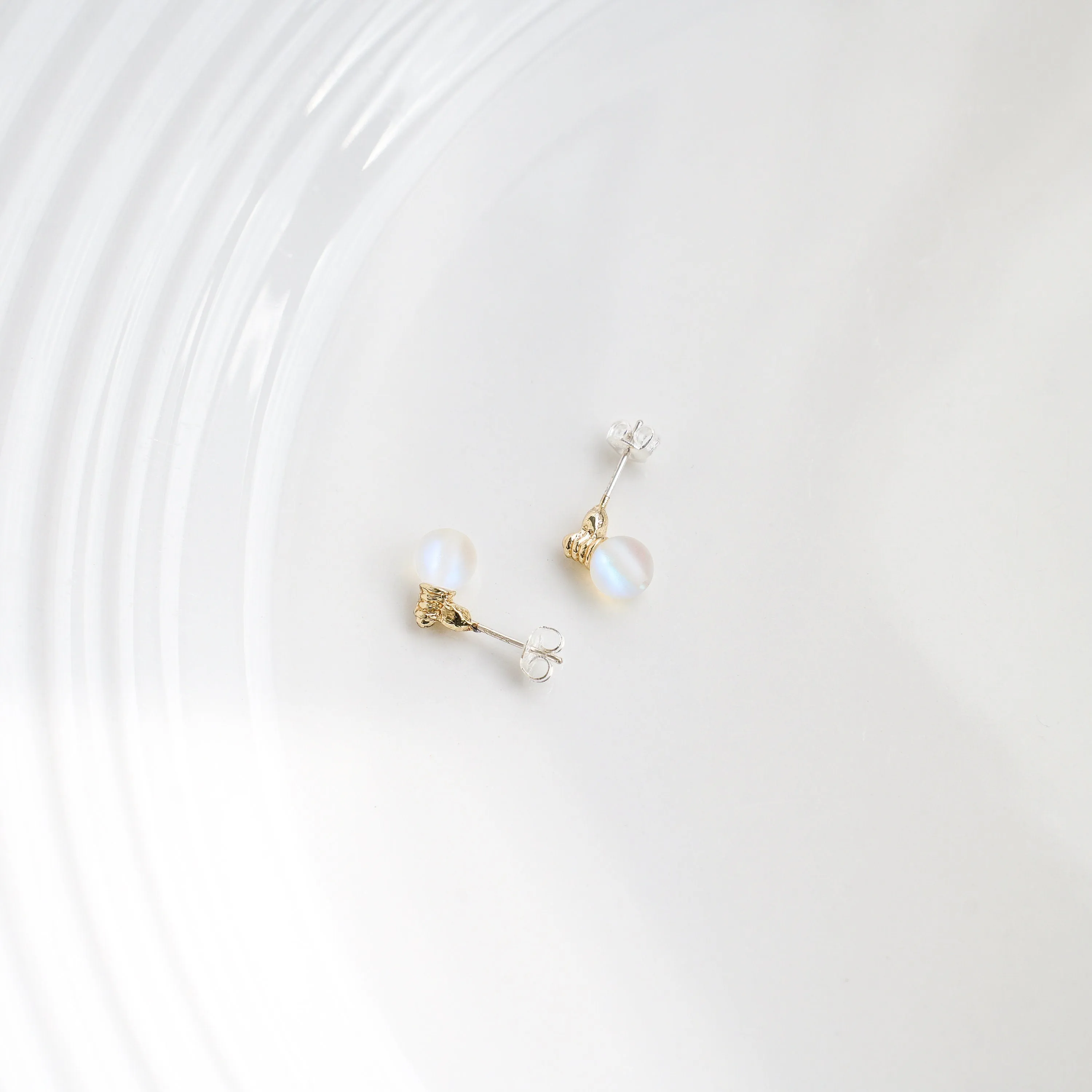 Gold Light Bulb Stud Earrings