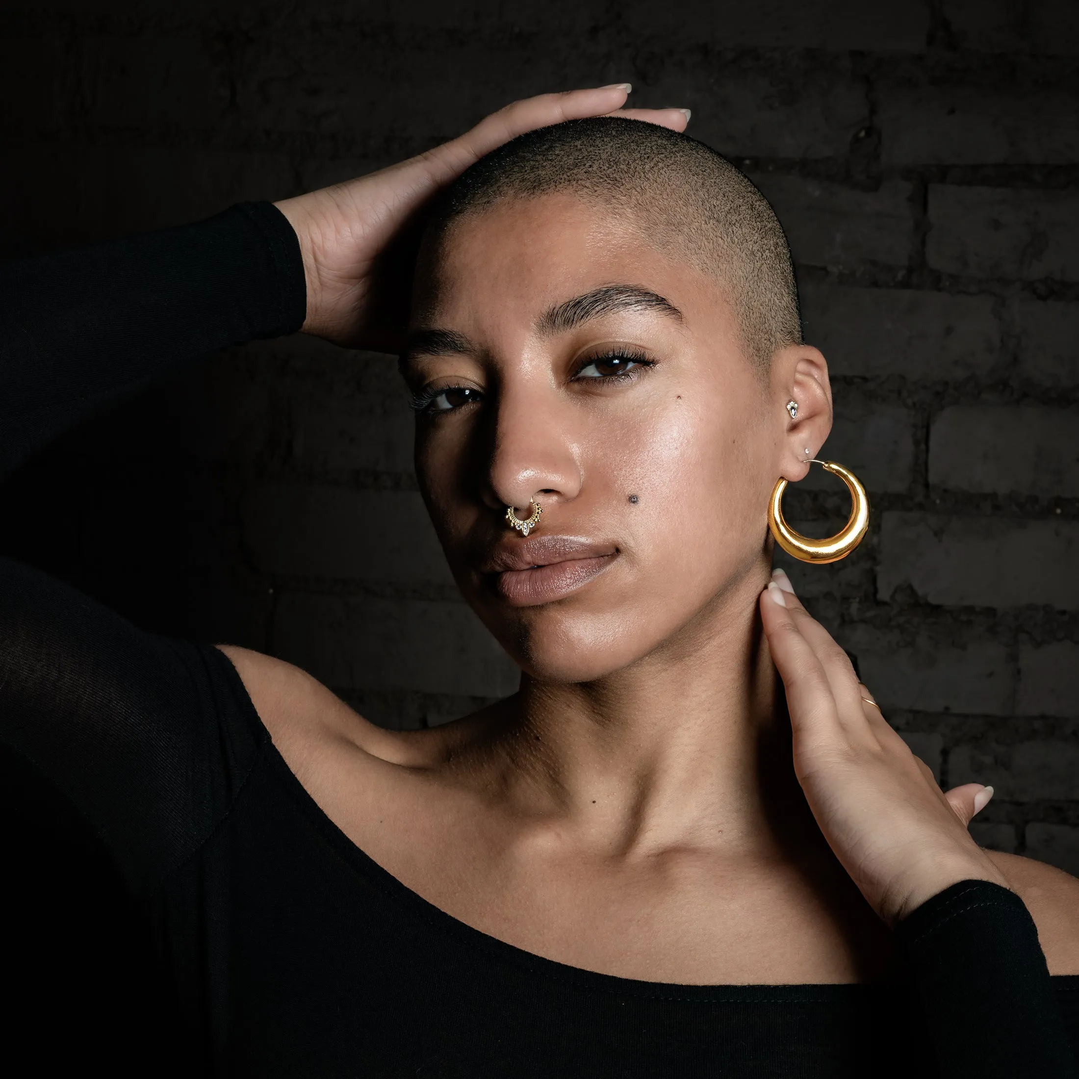 Golden Glow Hoop Earrings