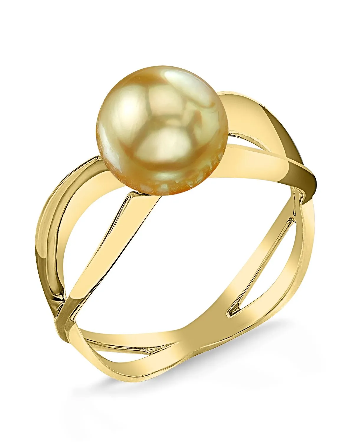 Golden South Sea Pearl Lana Solitaire Ring