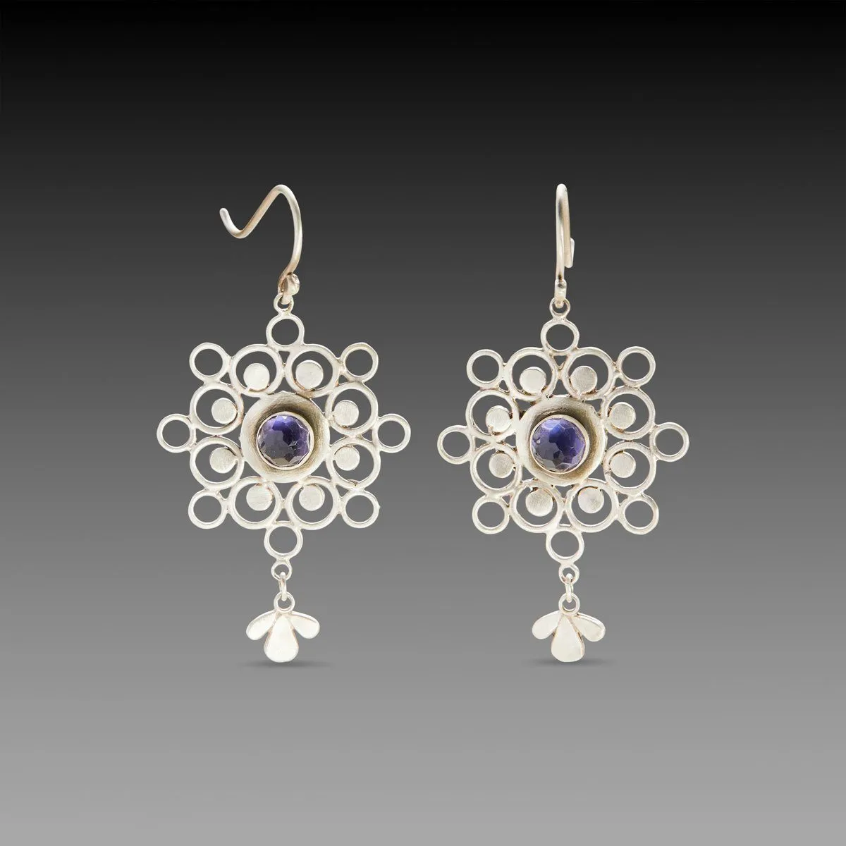 Iolite Mandala Earrings