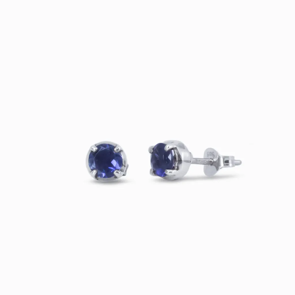 Iolite Stud Earrings