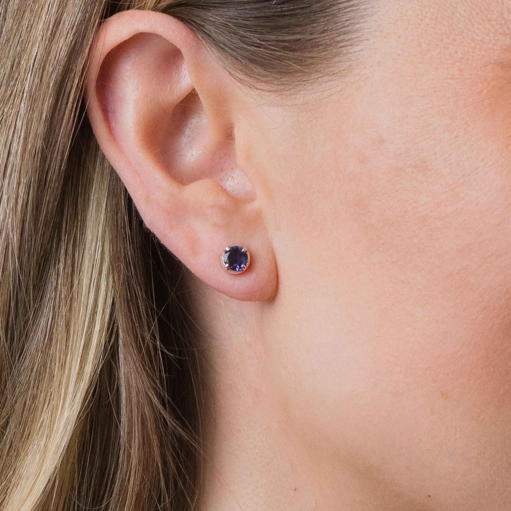 Iolite Stud Earrings