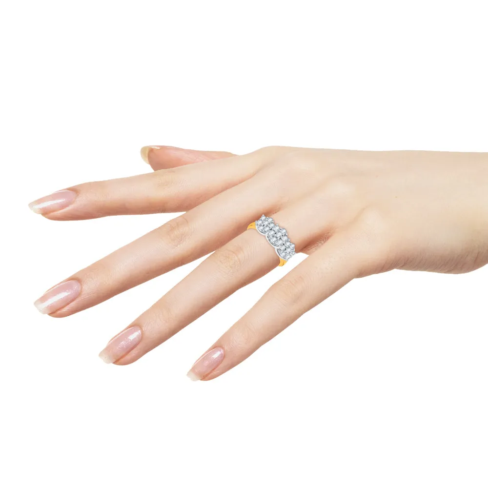 KATARINA 1 cttw Cluster Diamond Anniversary Ring