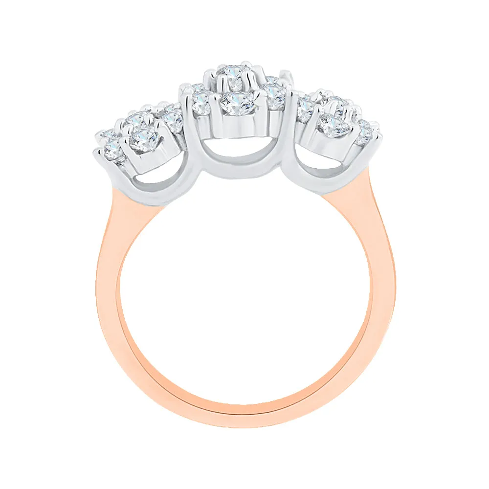 KATARINA 1 cttw Cluster Diamond Anniversary Ring