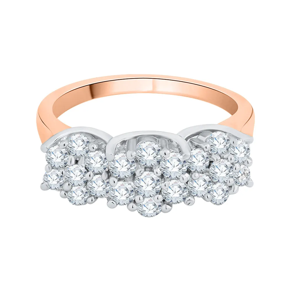 KATARINA 1 cttw Cluster Diamond Anniversary Ring