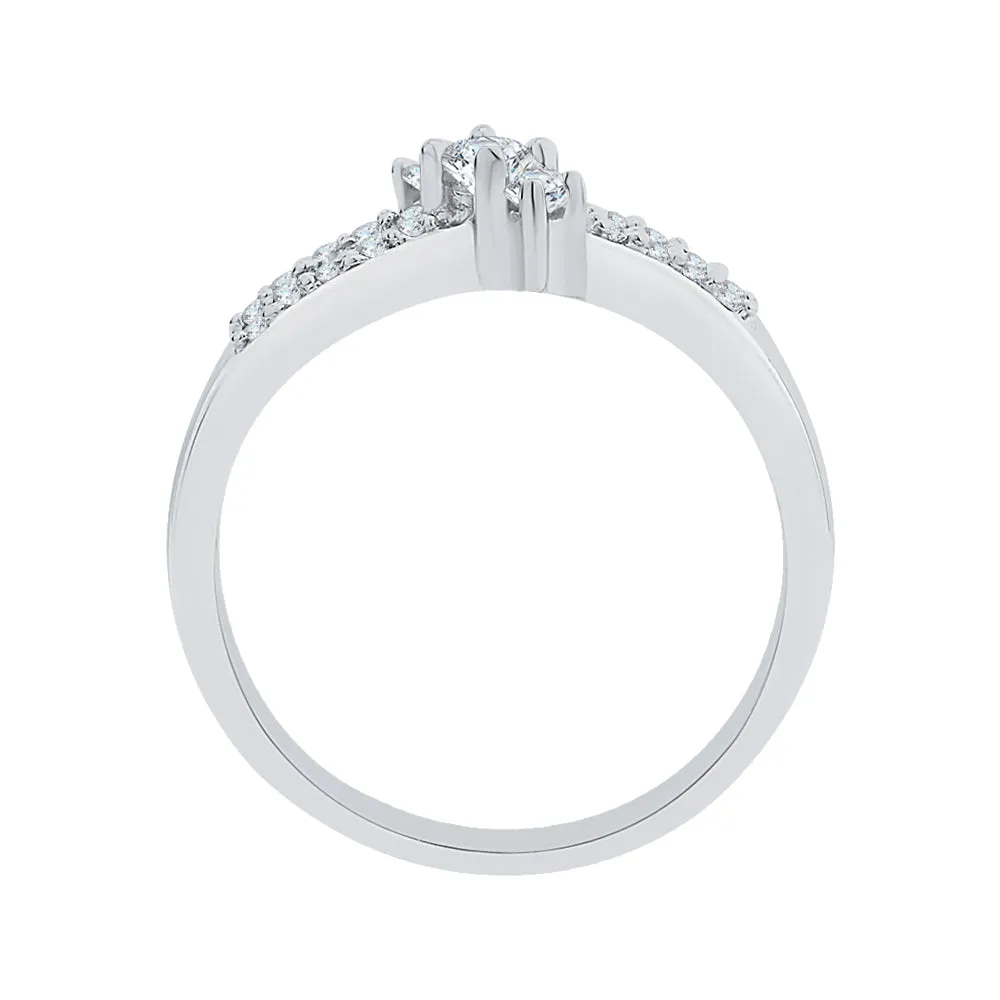 KATARINA 1/4 cttw 3 Stone Diamond Engagement Ring