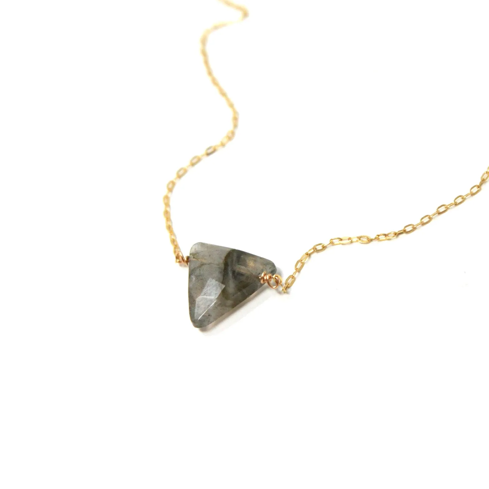 Labradorite Triangle necklace