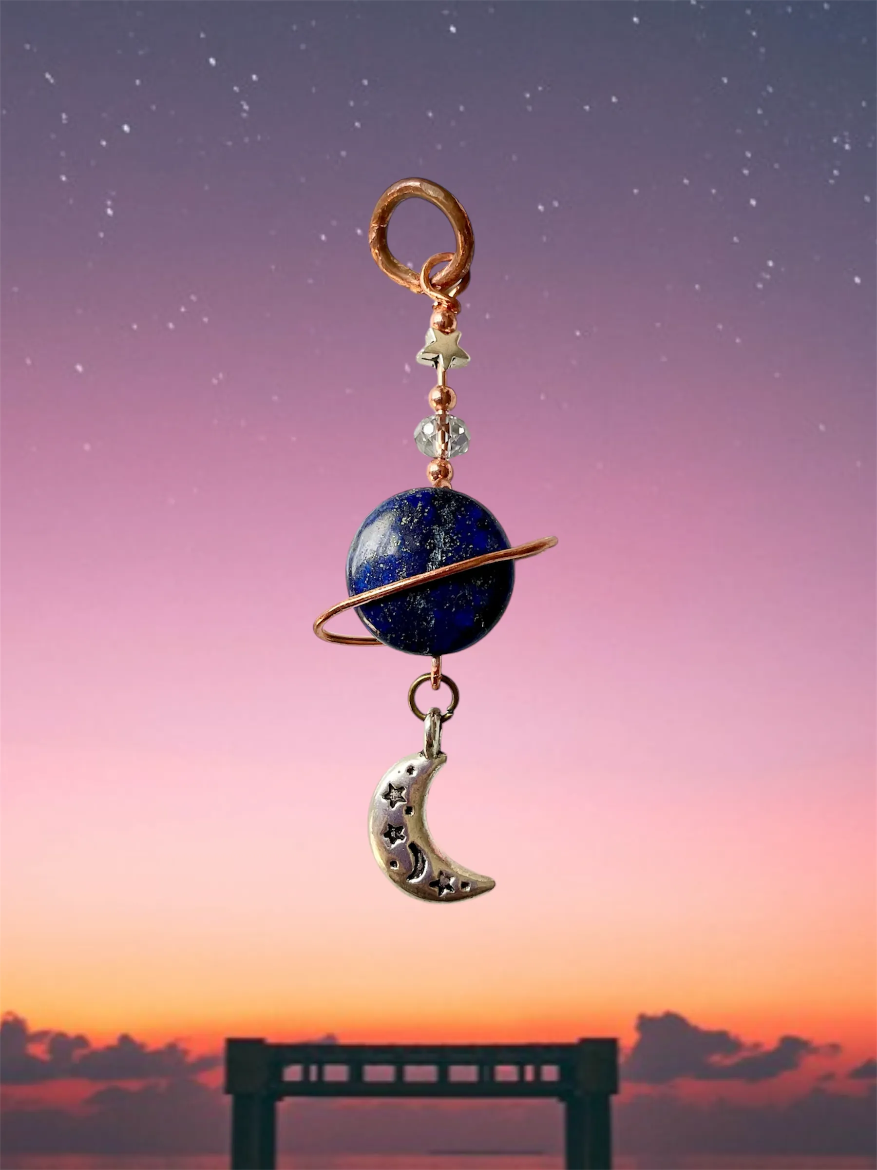 Lapis Lazuli Celestial Choker Pendants