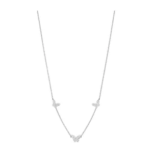 Little Rocks® Butterfly Trio Necklace | 18K White Gold