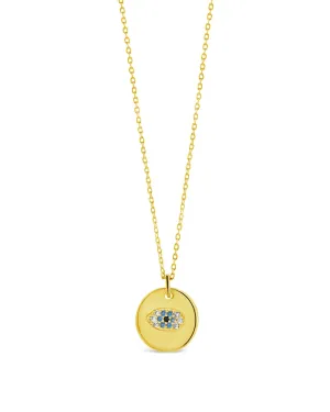 Madison CZ Evil Eye Pendant Necklace