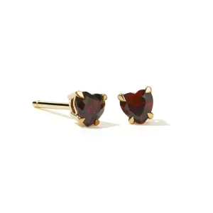 Meadowlark Micro Heart Stud Earrings - Gold Plated