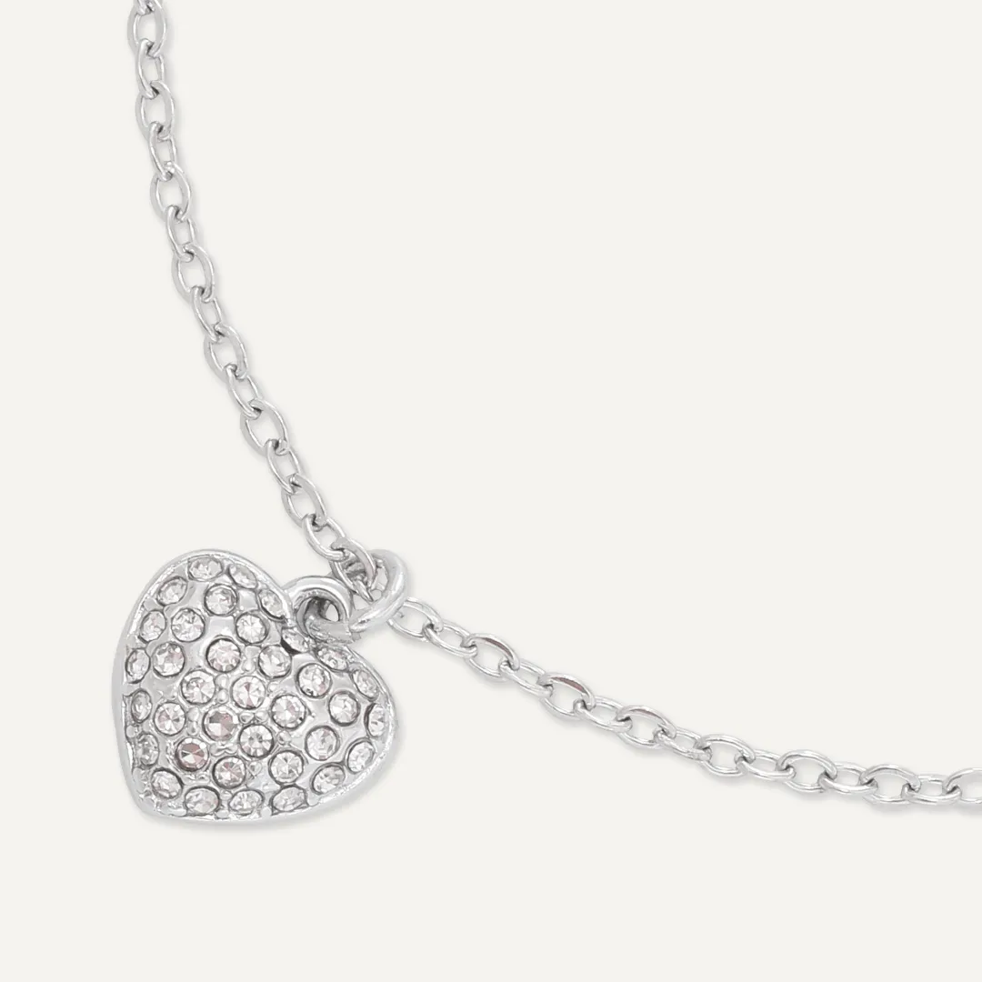 Memories: "MARVELLOUS MAID OF HONOUR" | Heart Bracelet | White Gold-Plated