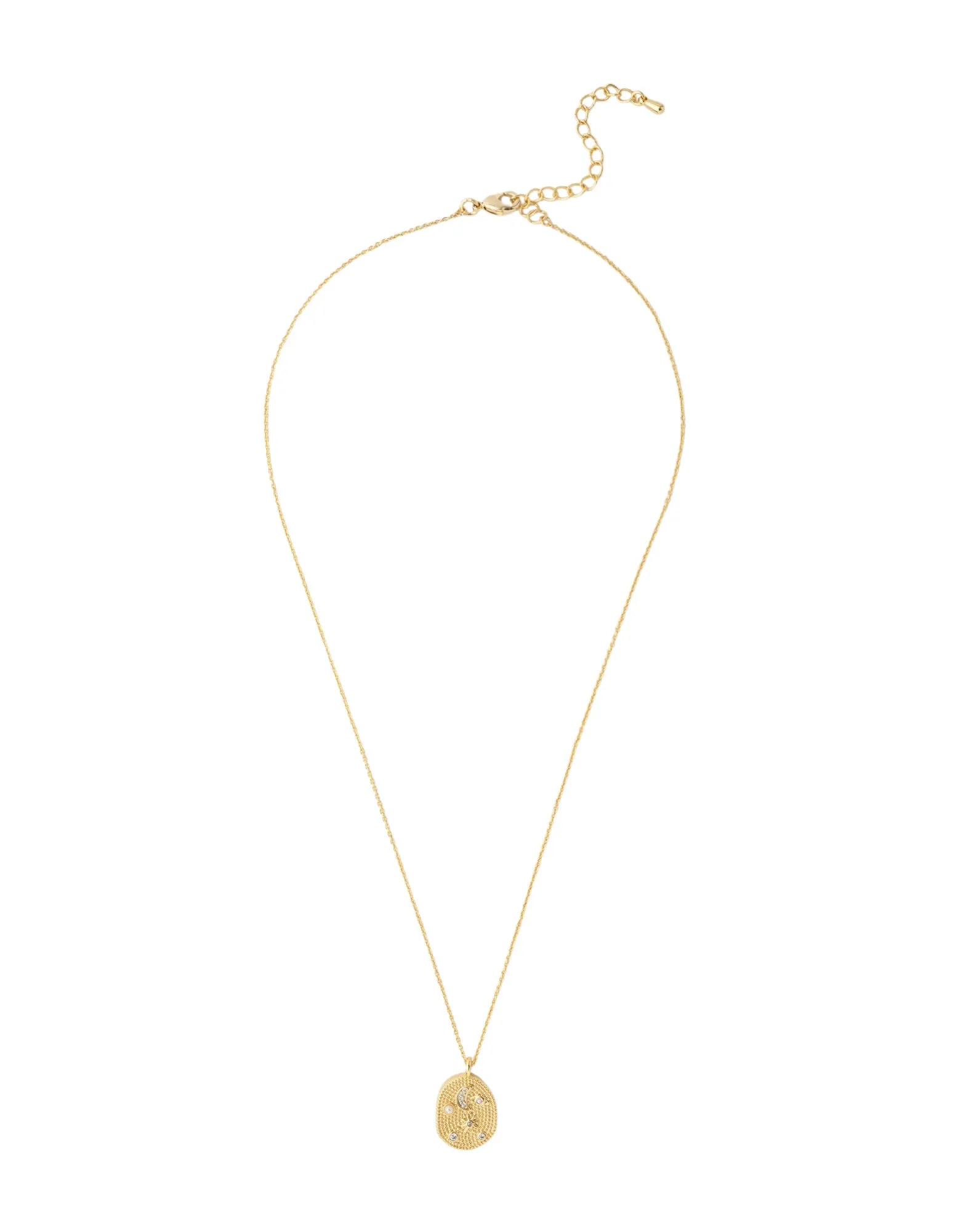 Mocha Celeste Pendant Necklace - Light Gold