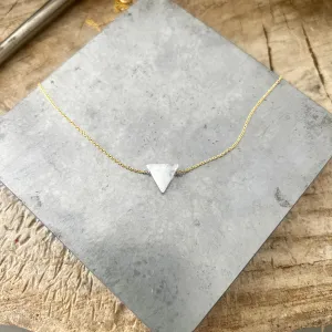 Moonstone Triangle necklace