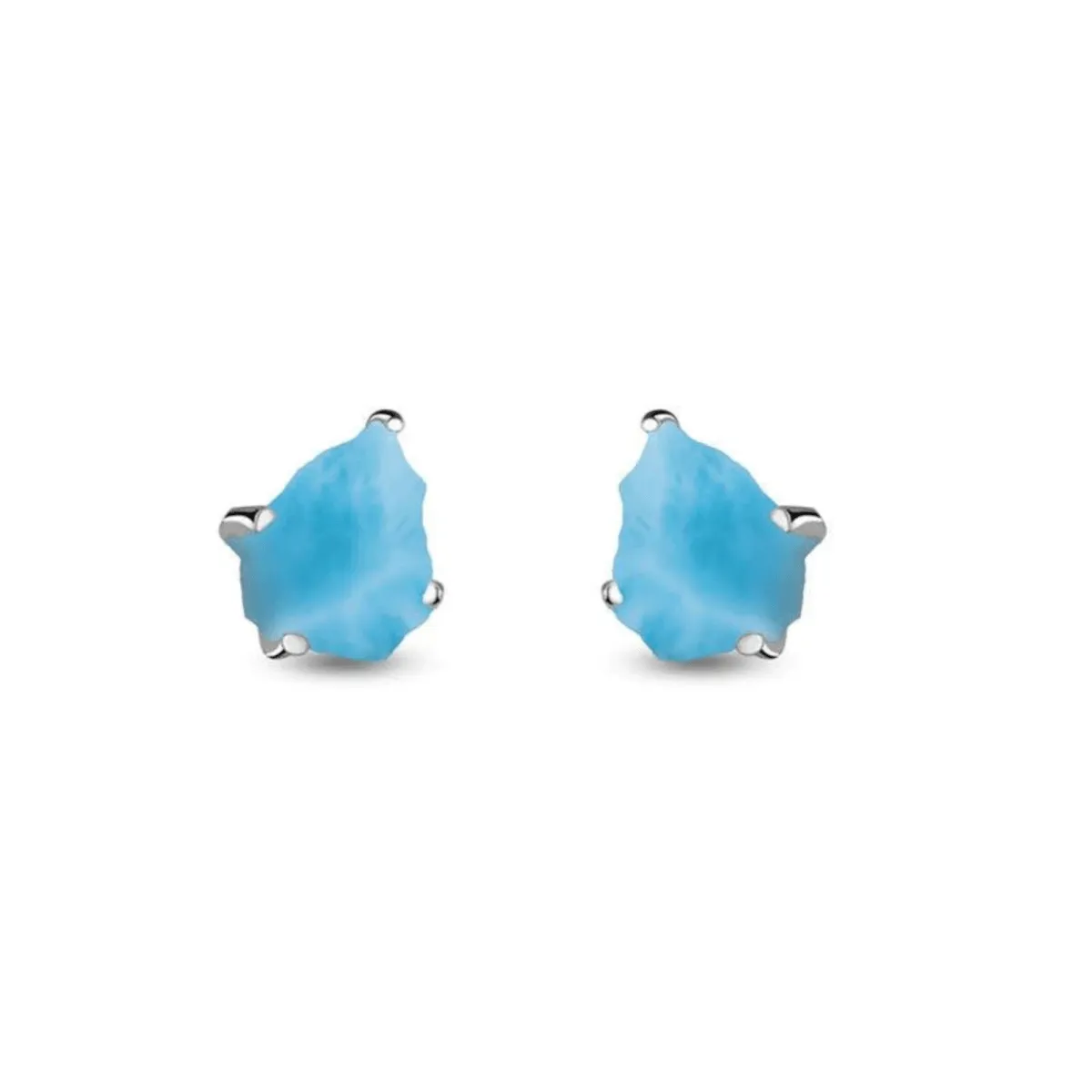 Natural Gemstone Sterling Silver Stud Earrings