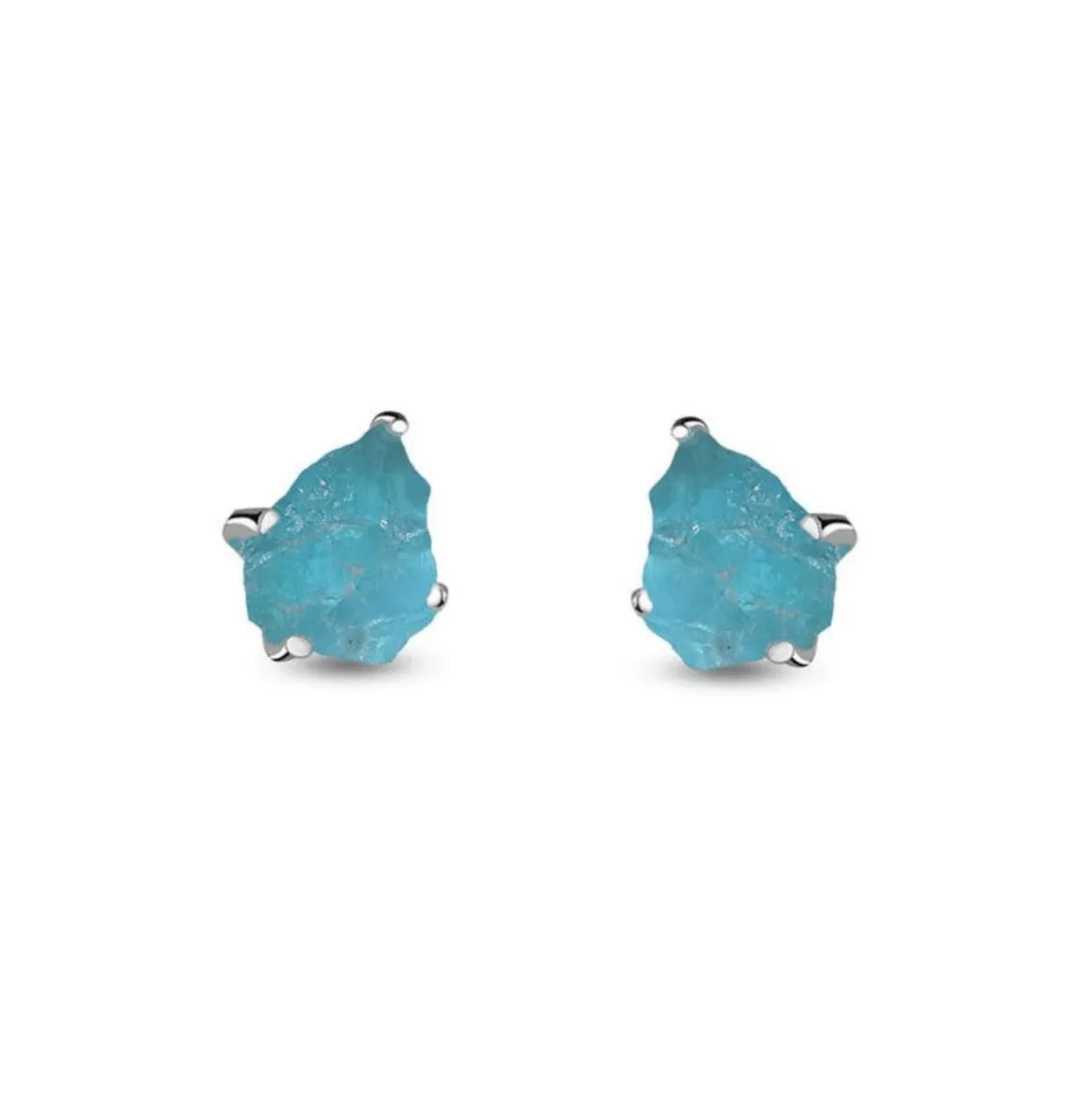 Natural Gemstone Sterling Silver Stud Earrings