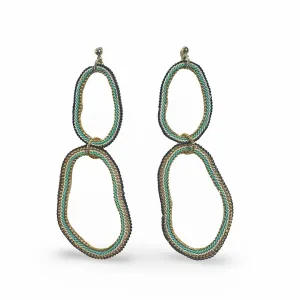 Noellery Antique Turquoise Statement Earrings