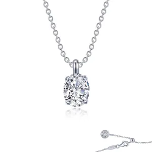 Oval Solitaire Necklace