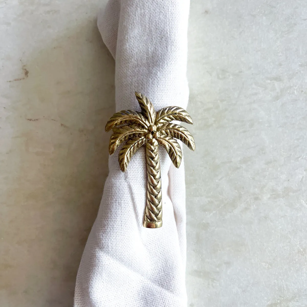 Palm Tree Napkin Ring - 4 Pack