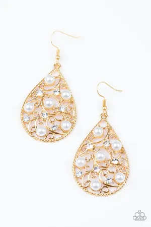 Paparazzi Earring ~ Glowing Vineyards - Gold