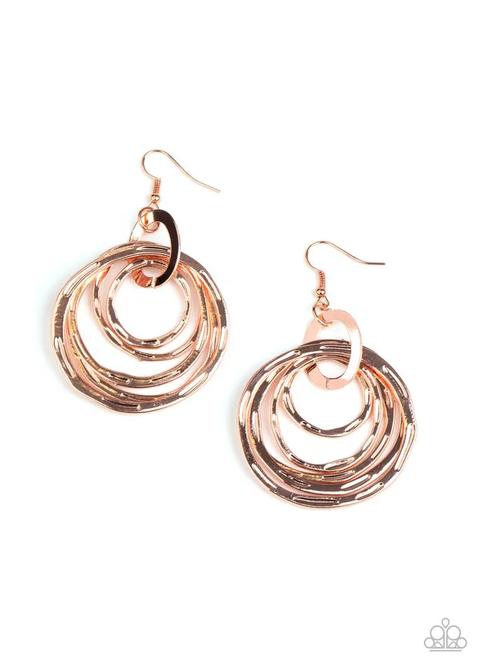 Paparazzi Earring ~ Ringing Radiance - Copper