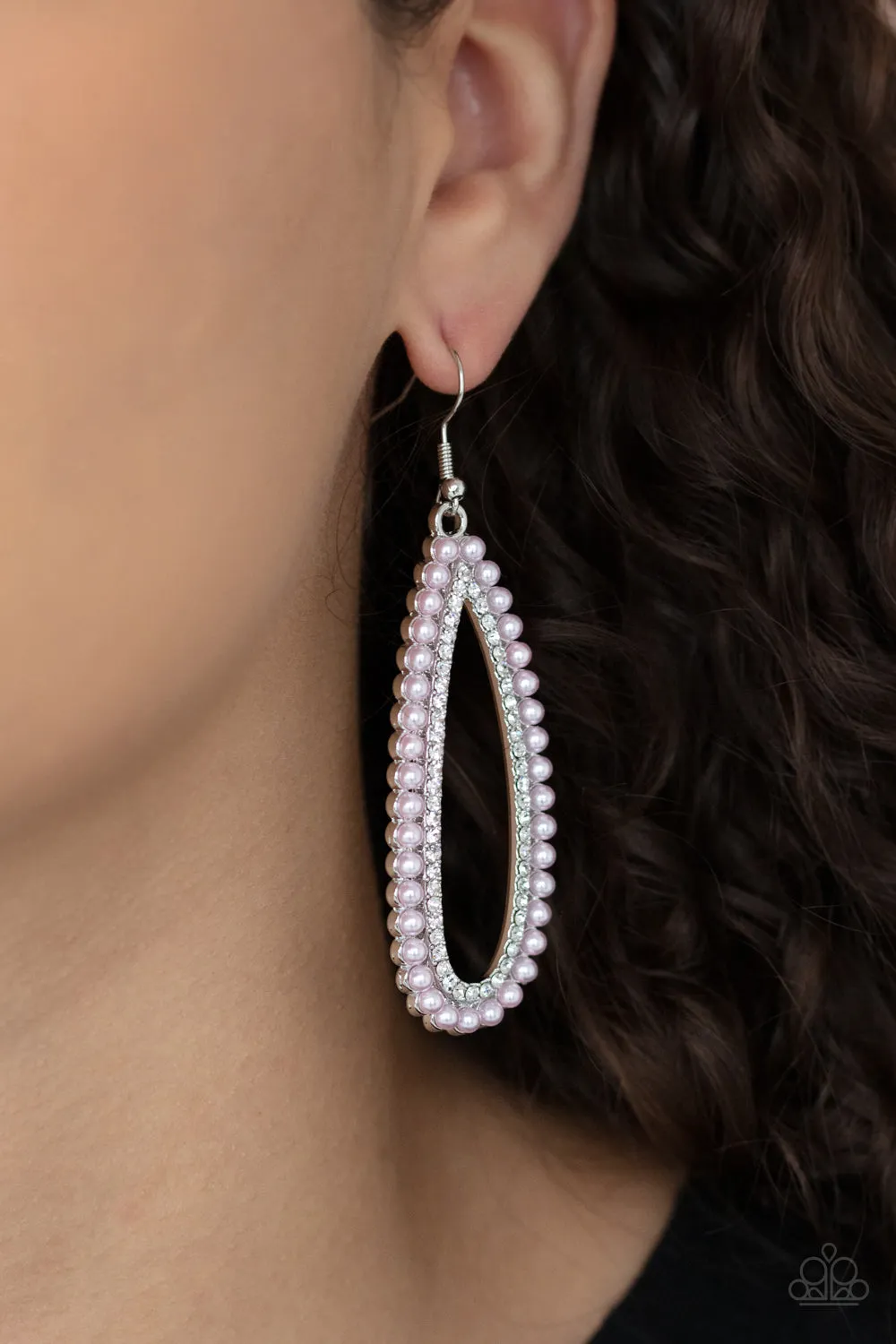 Paparazzi Glamorously Glowing - Pink Earrings