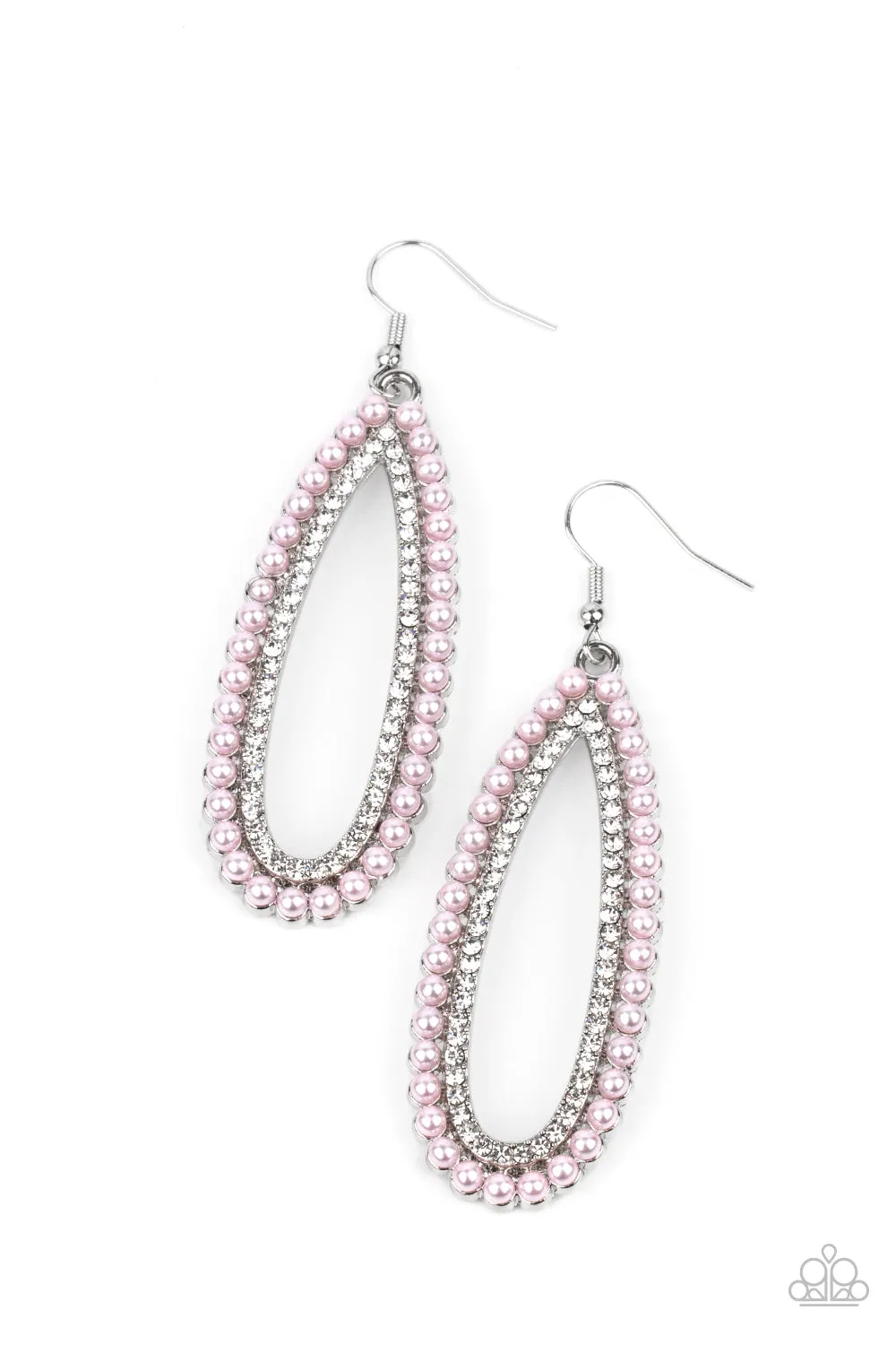 Paparazzi Glamorously Glowing - Pink Earrings