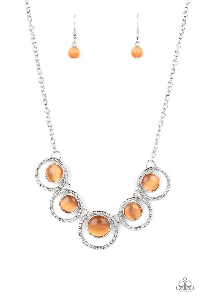 Paparazzi Necklace ~ Elliptical Enchantment - Orange