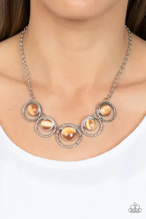 Paparazzi Necklace ~ Elliptical Enchantment - Orange