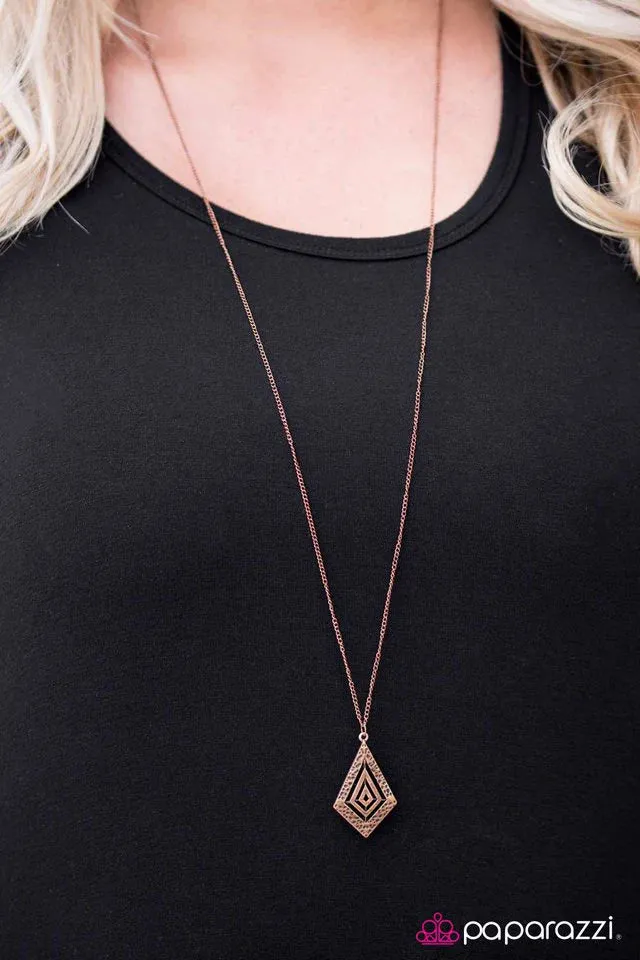 Paparazzi Necklace ~ Home Is Where The Tribe Is - Copper