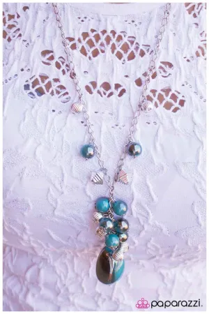 Paparazzi Necklace ~ Skyfall - Blue